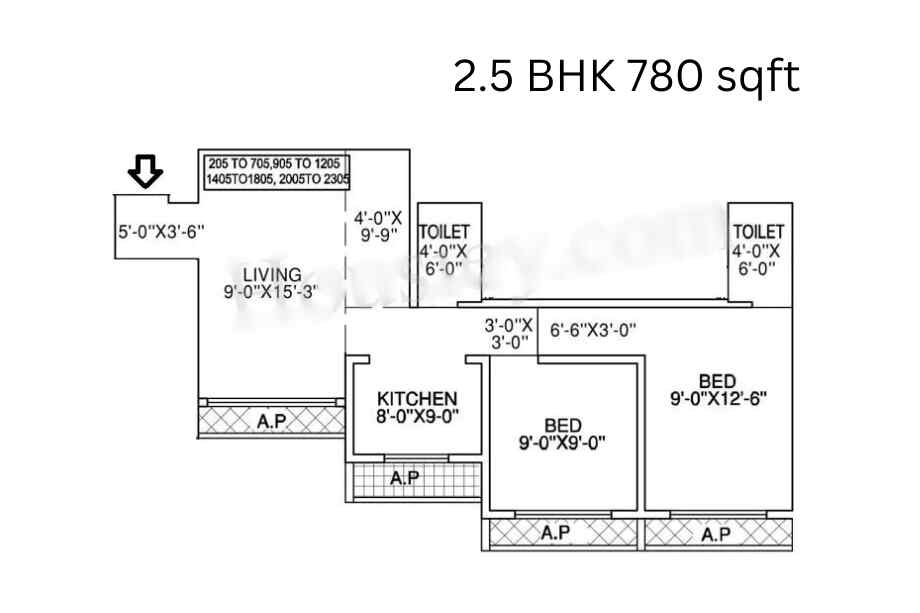 JSB-Nakshatra-Aazstha-2.5-BHK-780-sqft