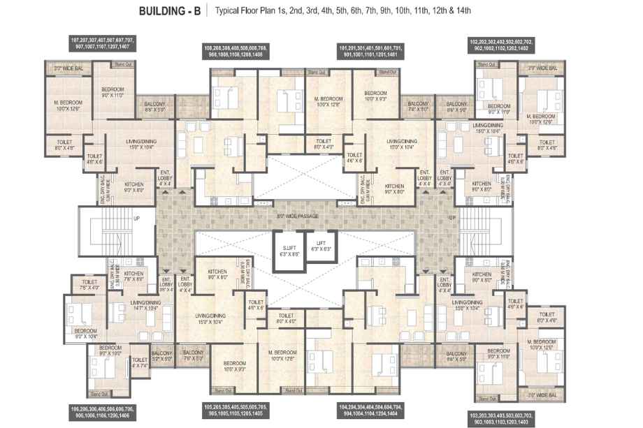 Mangalam-Life-Park-Typical-Floor-Plan-B