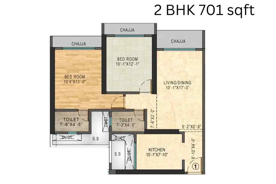 N-Rose-Northern-Hills-2-BHK-701-sqft