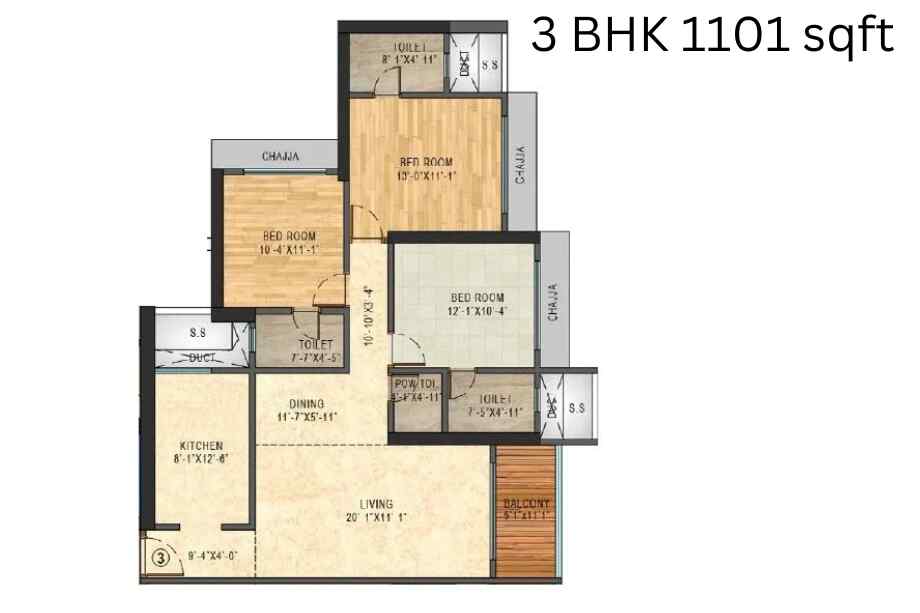 N-Rose-Northern-Hills-3-BHK-1101-sqft