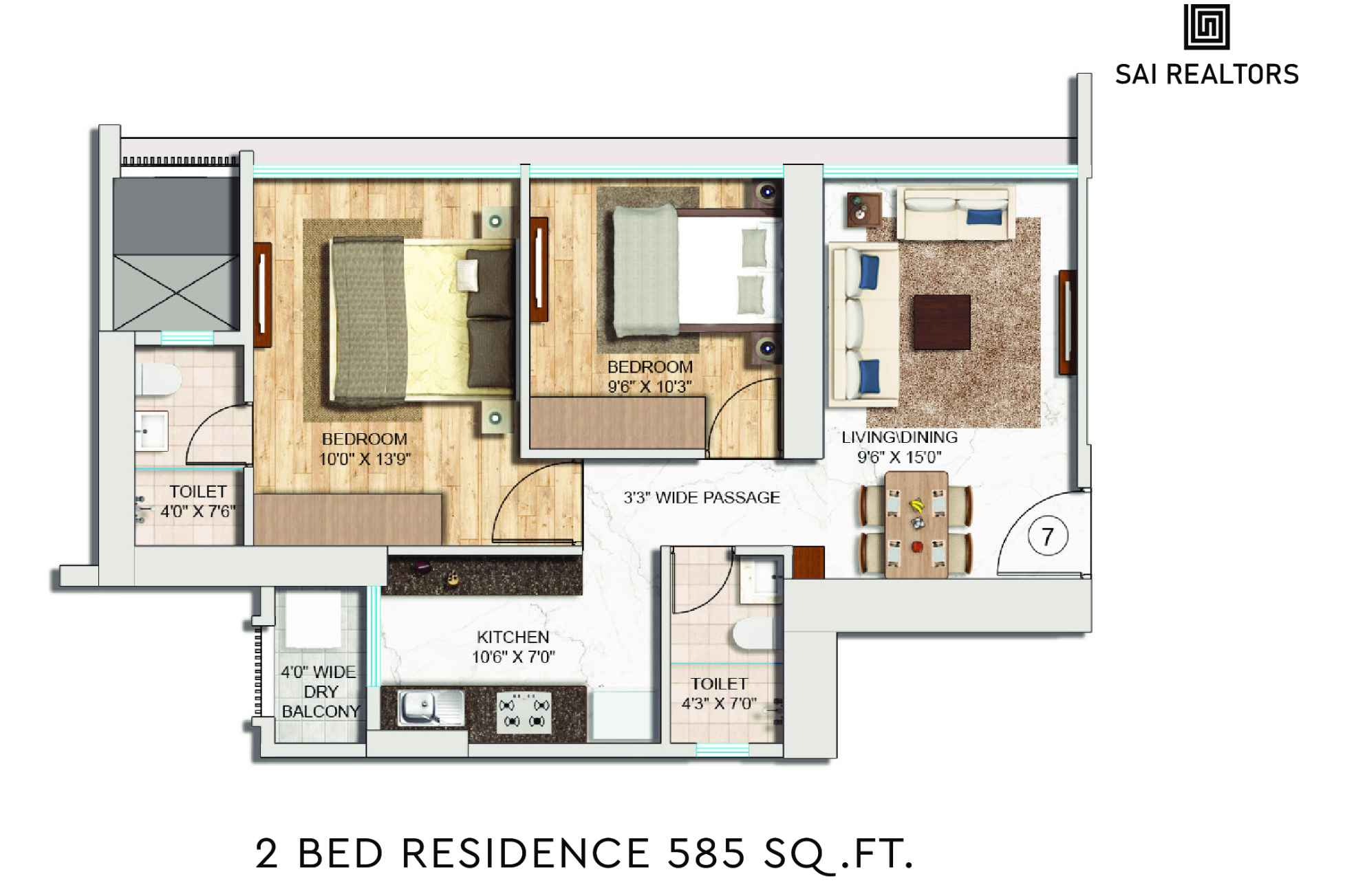 Arya-one-2-BED-RESIDENCE-585-SQ.FT