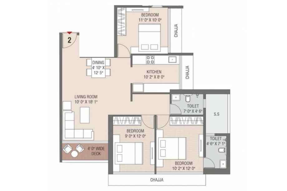 Satyam-Stella-Floor-Plan-3-BHK