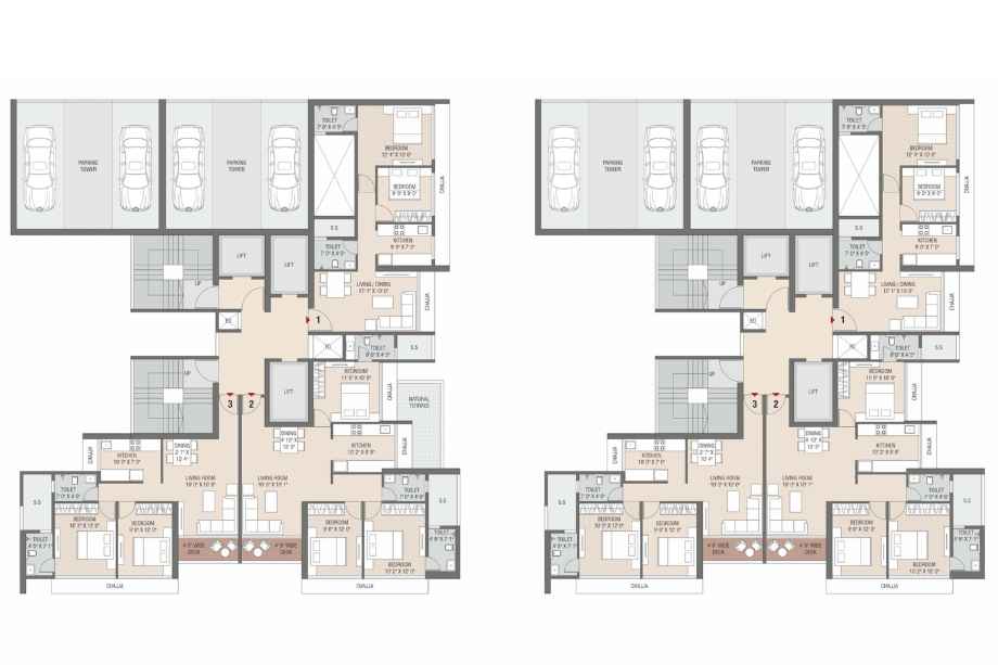 Satyam-Stella-Typical-Floor-Plan