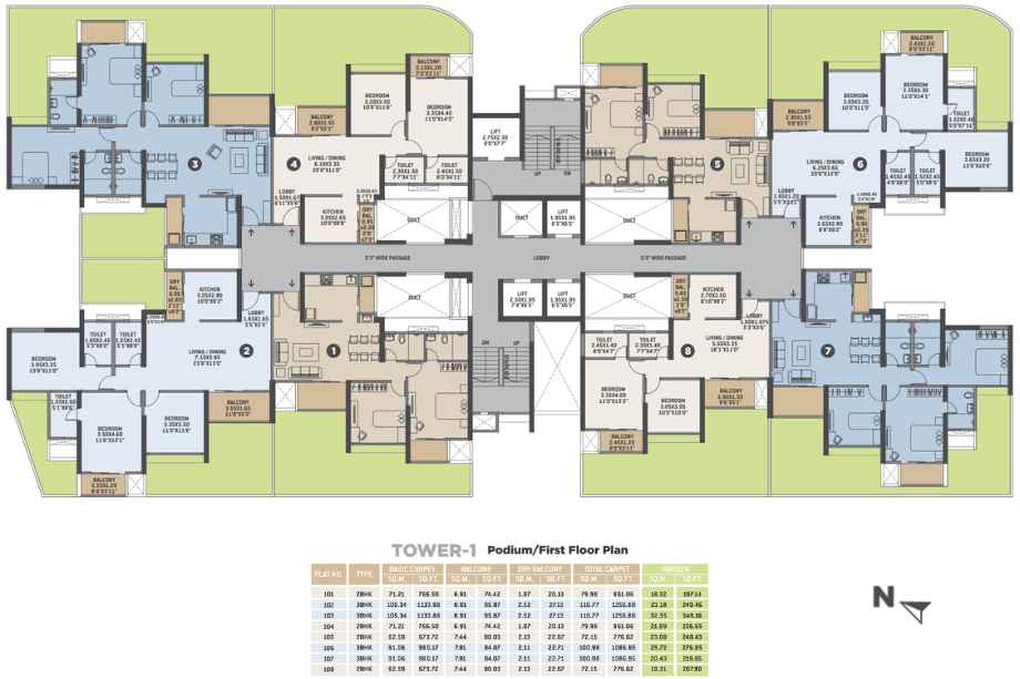 VTP-Earth-One-Floor-Plan-Tower-1-First-Floor-Plan