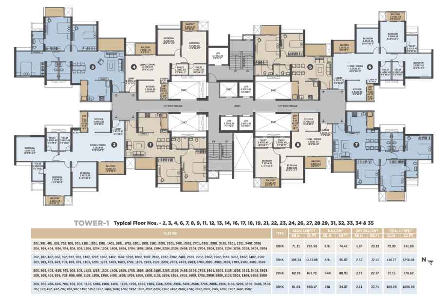 VTP-Earth-One-Floor-Plan-Tower-1-Typical-Floors-2-to-35