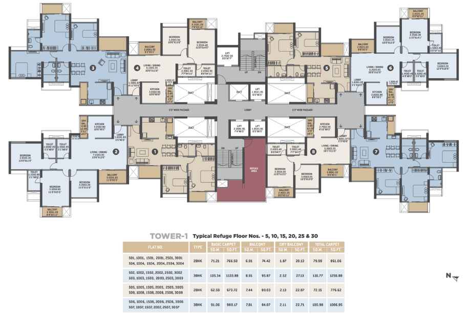 VTP-Earth-One-Floor-Plan-Tower-1-Typical-Refuge-Floor