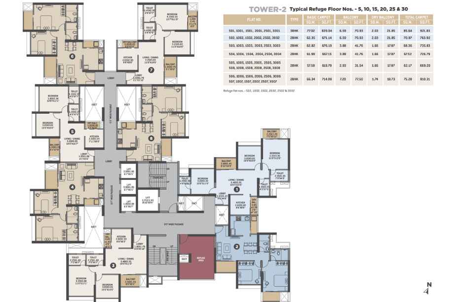 VTP-Earth-One-Floor-Plan-Tower-2-Typical-Refuge-Floor-Plan