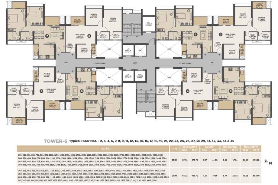 VTP-Earth-One-Floor-Plan-Tower-6-Typical-Floor-Plan-2-to-35