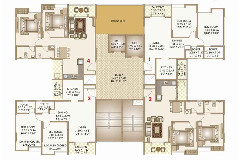 Goodwill-Metropolis-East-Refuge-Floor-Plan-Wing-B