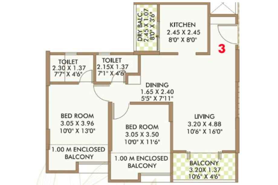 Goodwill-Metropolis-East-2-BHK-741-Sqft