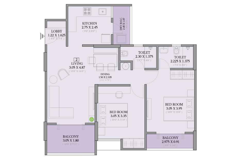 Nivasa-Enchante-Foor-plan-2-BHK-787-Sqft