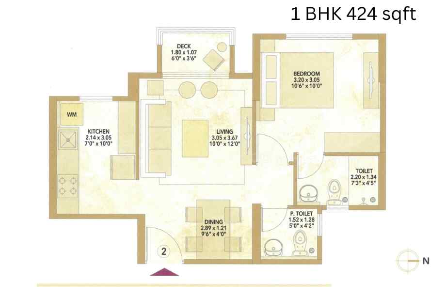 Hiranandani-Woodspring-1-BHK-424-sqft