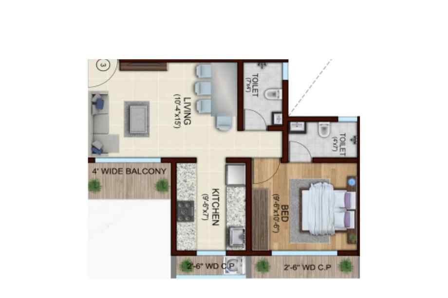 Park-One-1-BHK-318-sqft