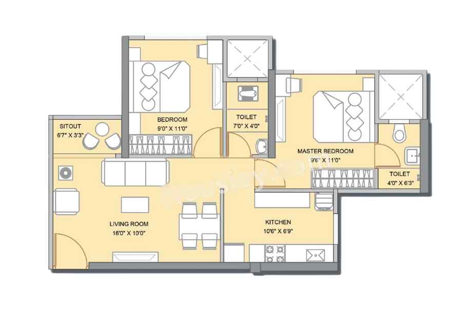 Kohinoor-Highland-2-BHK-545-sqft