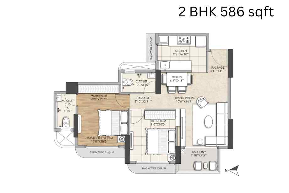 Arista-Skyline-2-BHK-586-sqft