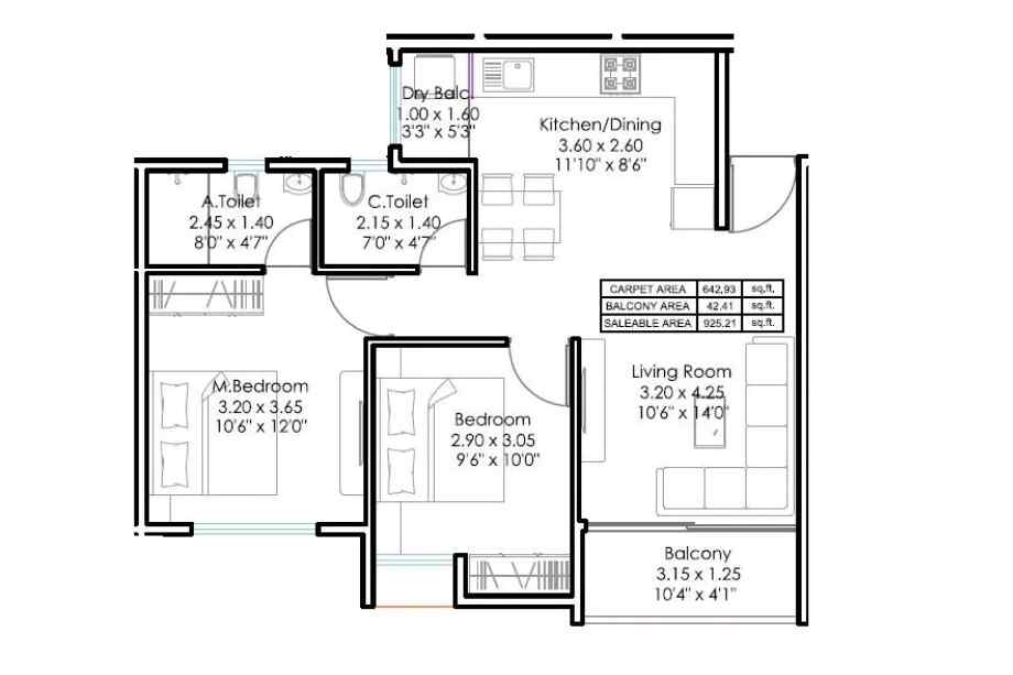 GD-18-Magnitude-2-BHK-685-sqft