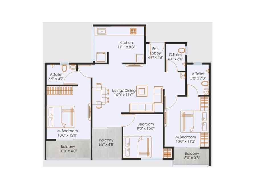 Nexus-Skydale-3-BHK-934-sqft