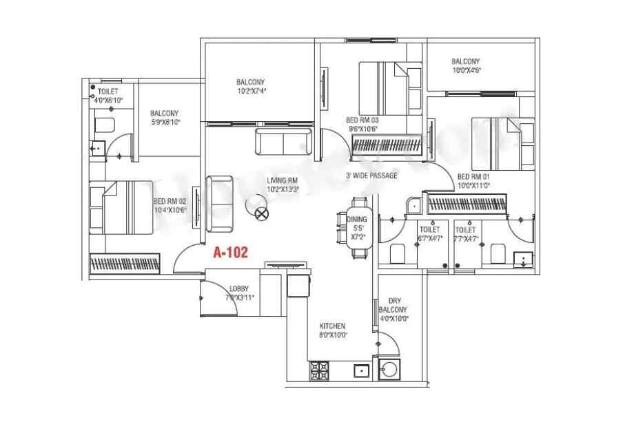 Tulip-Infinity-World-3-BHK-1019-sqft