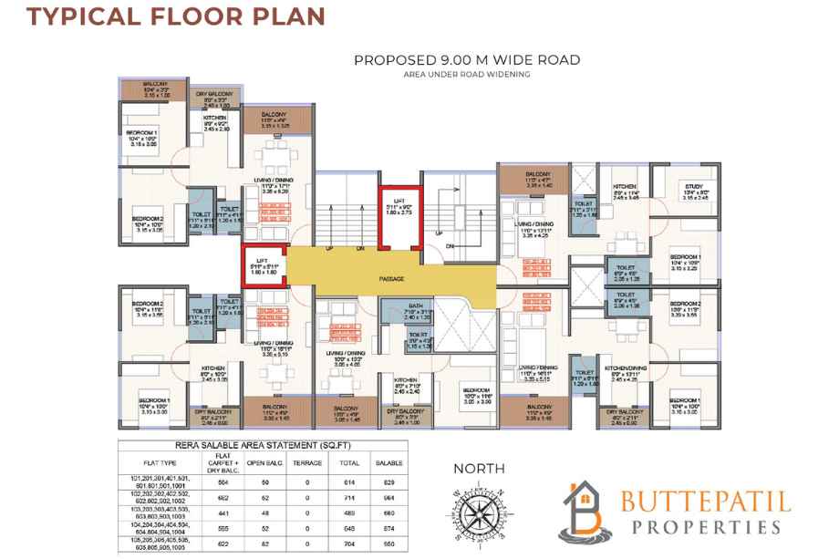 Buttepatil-Gulab-Shilp-Typical-Floor-Plan
