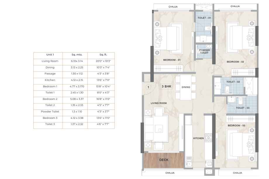 Agami-Eternity-Floor-Plan-3-BHK-1125-Sqft