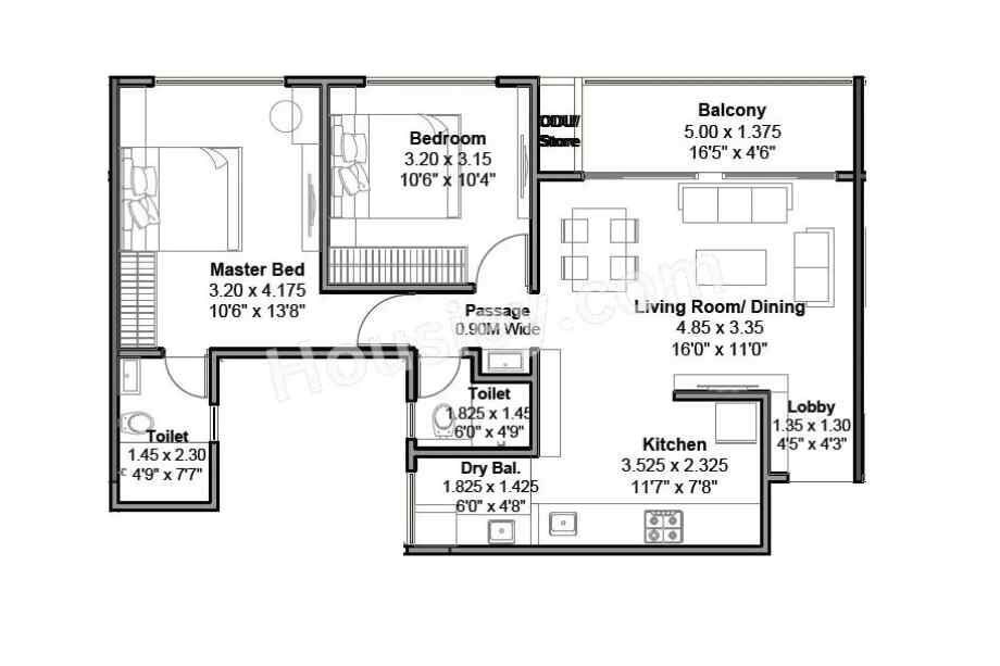 Nirman-Astropolis-2-BHK-778-sqft