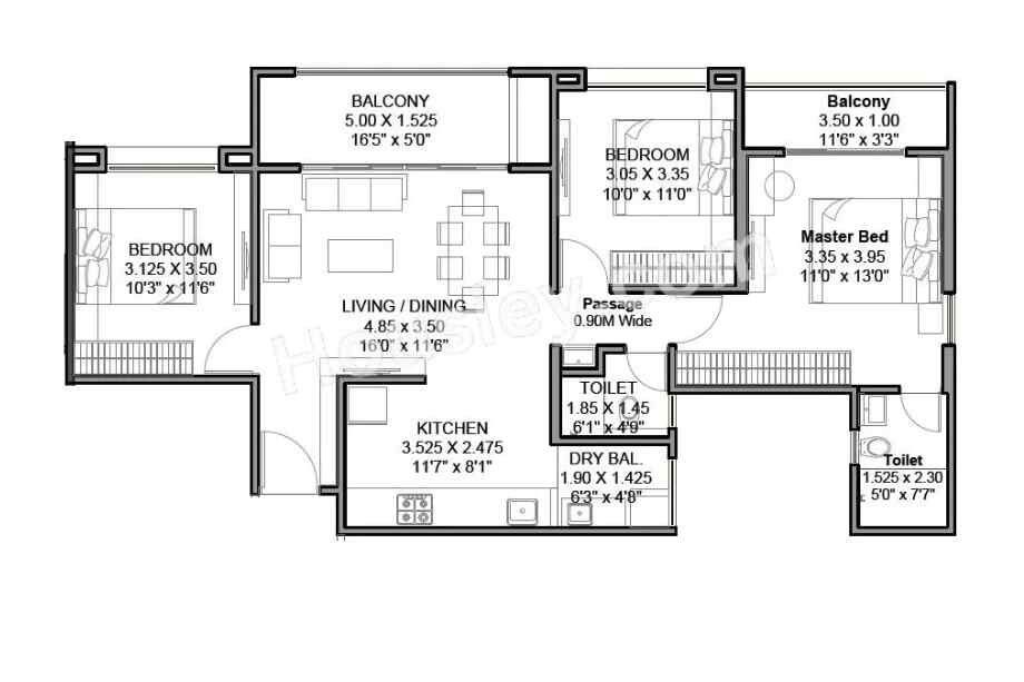 Nirman-Astropolis-3-BHK-988-sqft