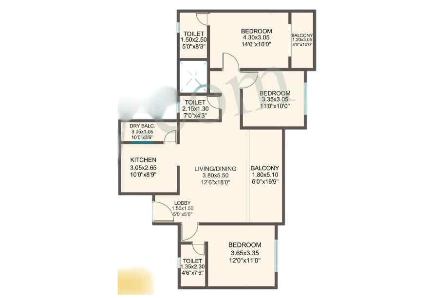 Renuka-PanchTattva-3-BHK-1083-sqft