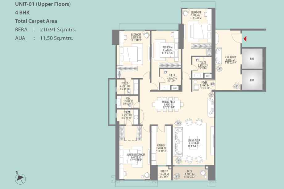 25-West-Bandra-West-Floor-Plan-4-BHK