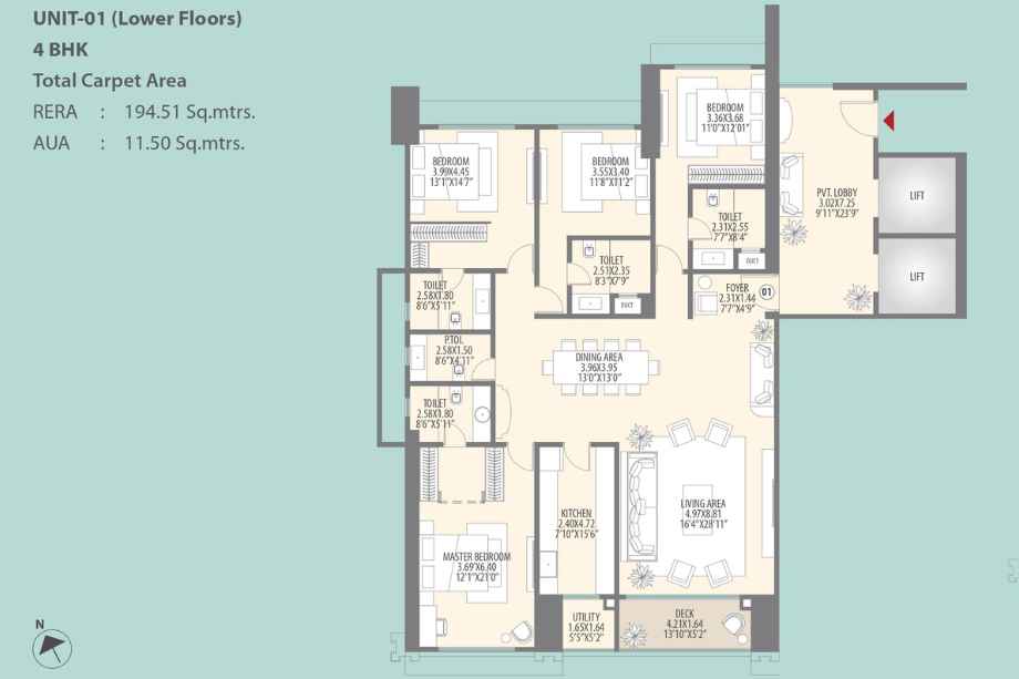 25-West-Bandra-West-Floor-Plan-4-BHK