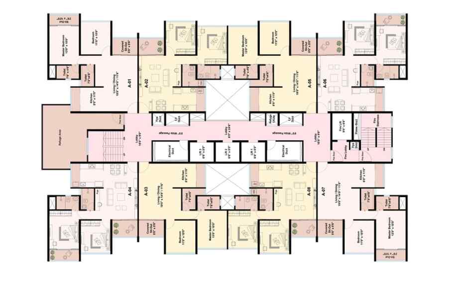 Harivishva-Infinia-Typical-Floor-Plan