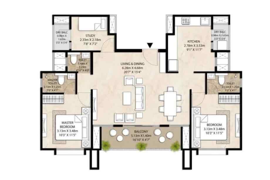 Mahindra-Happinest-Tathawade-2.5-BHK-940-sqft