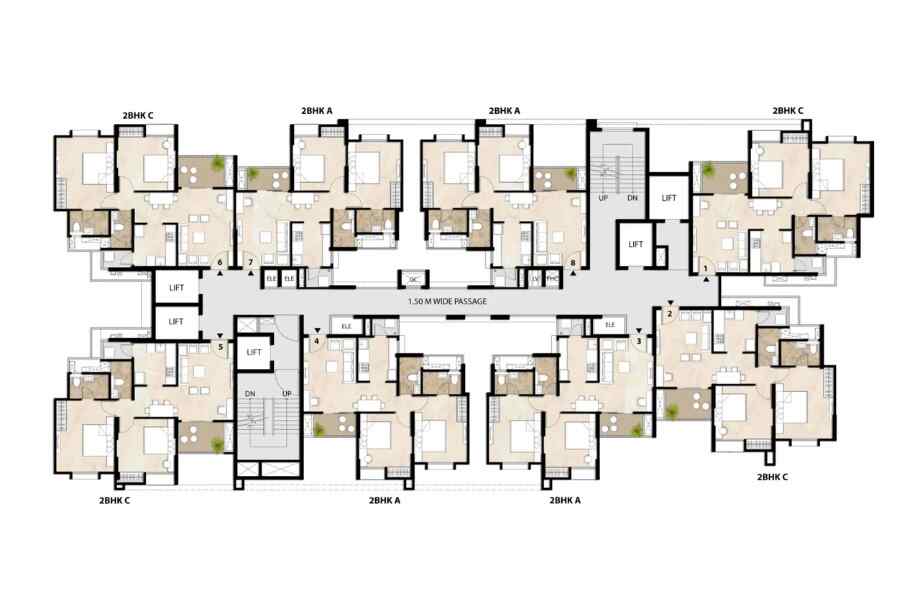 Mahindra-Happinest-Tathawade-Typical-floor-plan