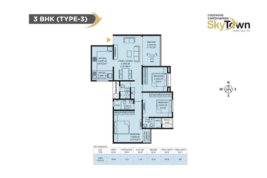 Vardhaman-Skytown-3-BHK-995-sqft