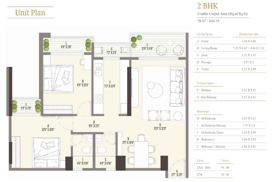 Koltepatil-Lavita-2-BHK-840-Sqft