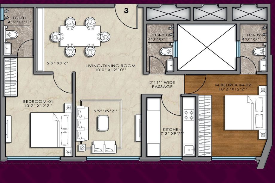 Posiedon-Sukruti-Samyra-2-BHK-717-Sqft-Floor-Plan