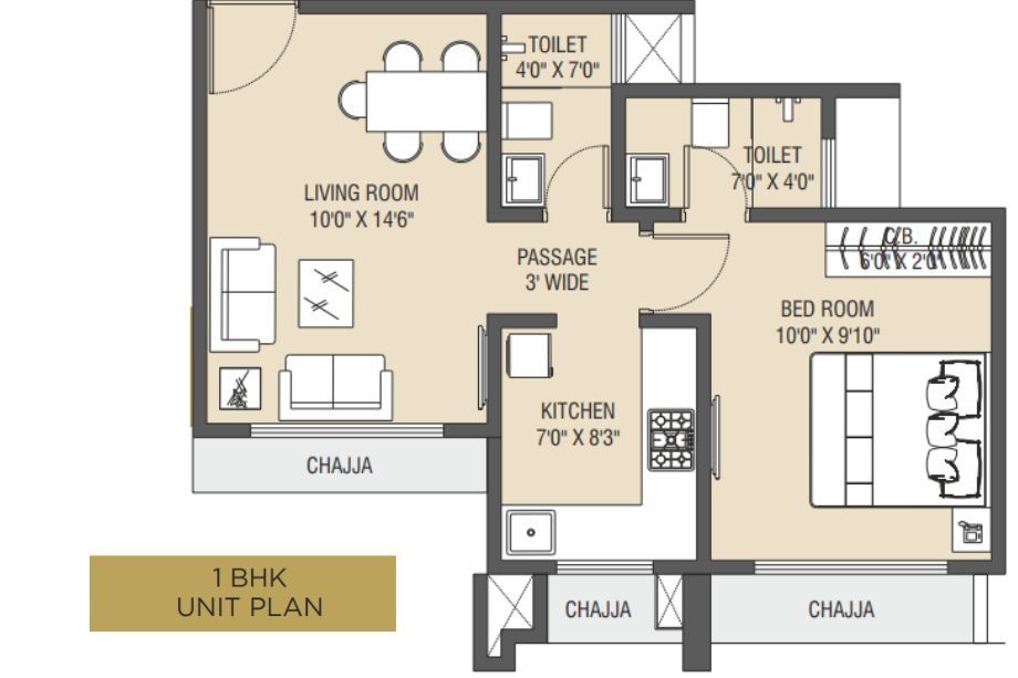 Chirag-Cascade-Avenue-1-BHK-Unit-Plan