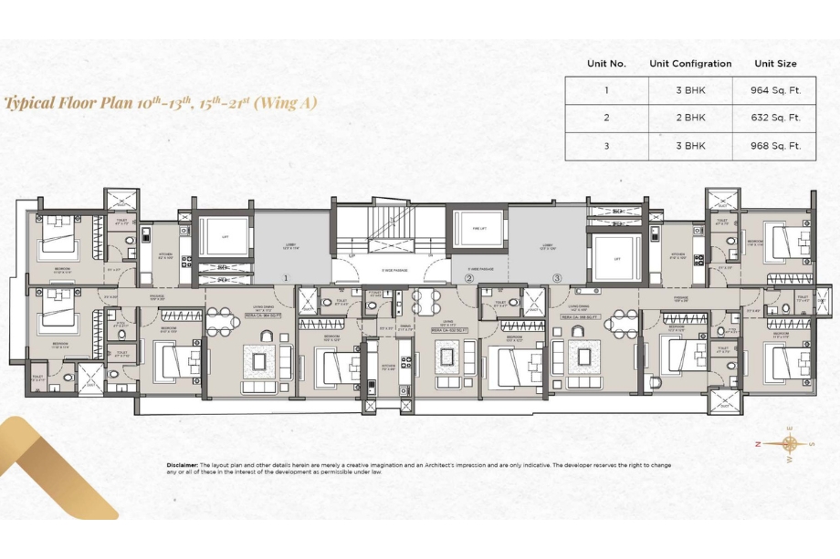 Shreeji-Paradise-Typical-Floor-Plan-Wing-A