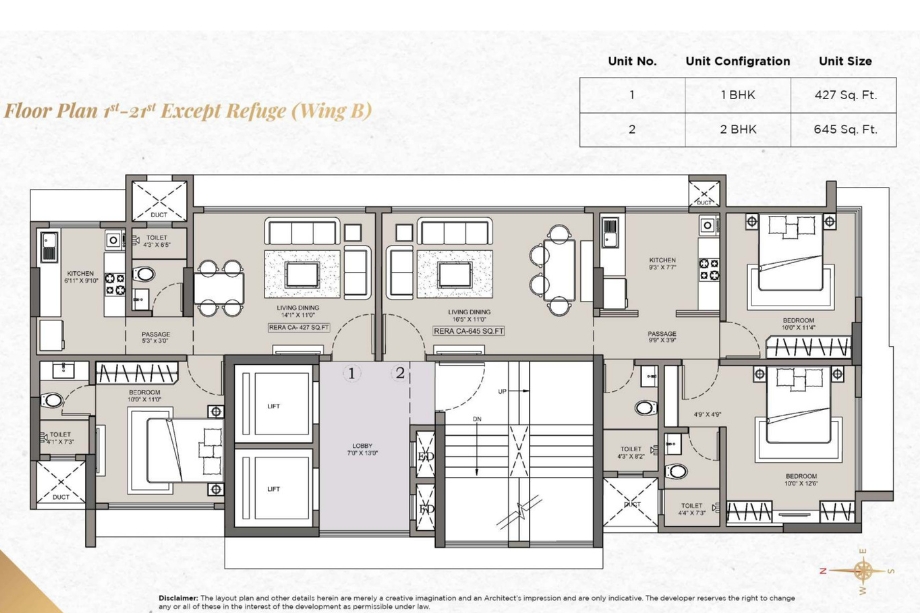 Shreeji-Paradise-Typical-Floor-Plan-Wing-B