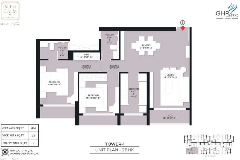 Isle Of Calm-Floor-Plan-2-BHK-717-Sqft