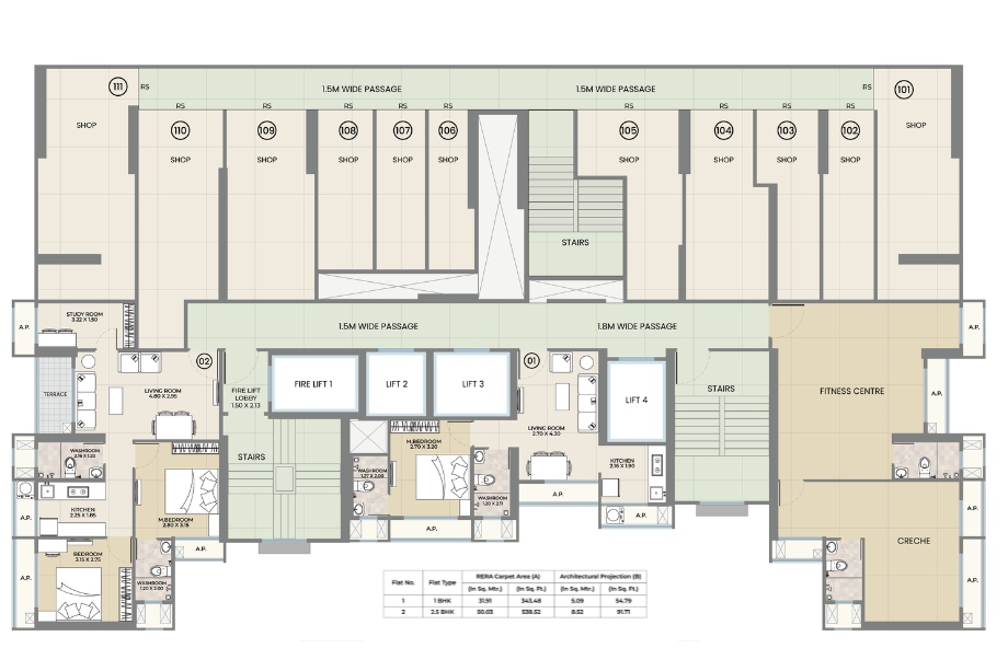 Ekdanta-Rex-Residency-1st-Floor-Plan