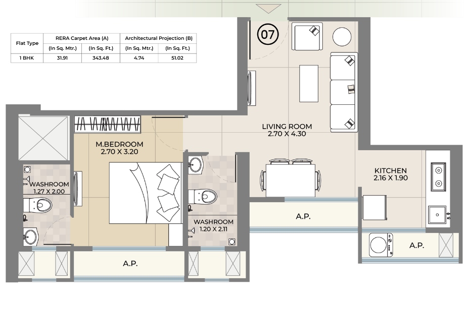 Ekdanta-Rex-Residency-Floor-Plan-1-BHK-343-Sqft-Floor-Plan