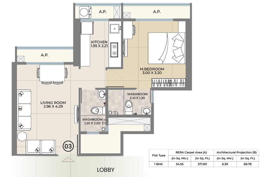 Ekdanta-Rex-Residency-Floor-Plan-1-BHK-371-Sqft-Floor-Plan