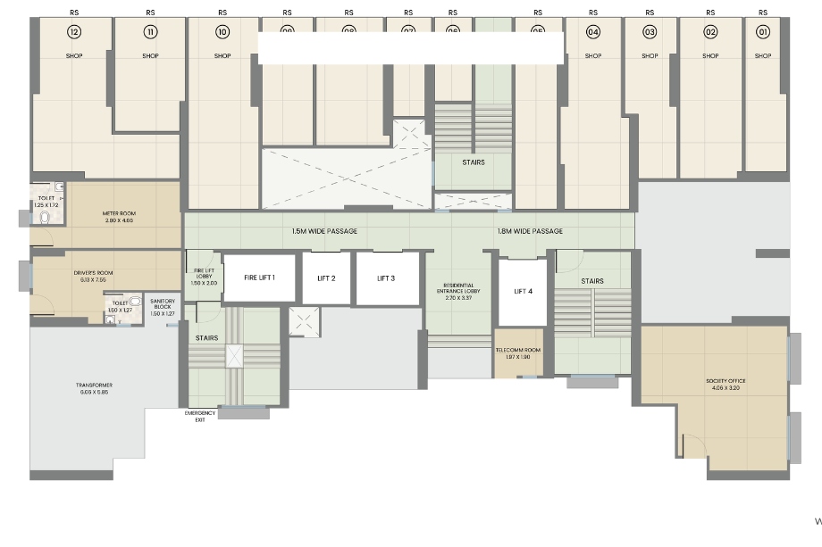 Ekdanta-Rex-Residency-Ground-Floor-Plan