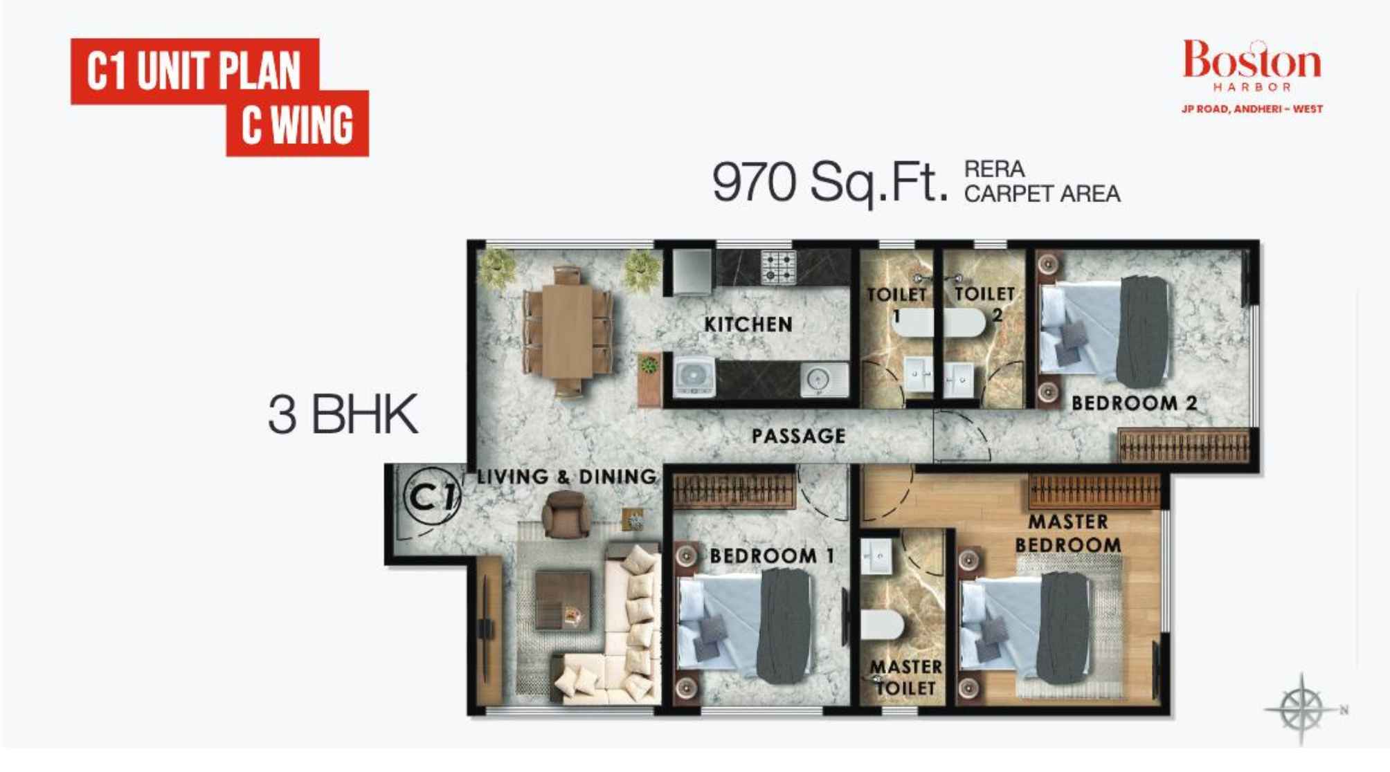 Boston-Harbor-C1-Unit-plan-C-wing