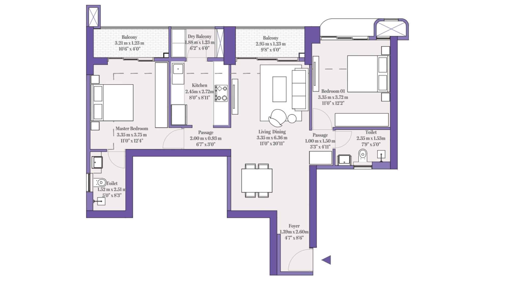 Aditya-Birla-Punya-2-BHK-875-Sqft-Floor-Plan