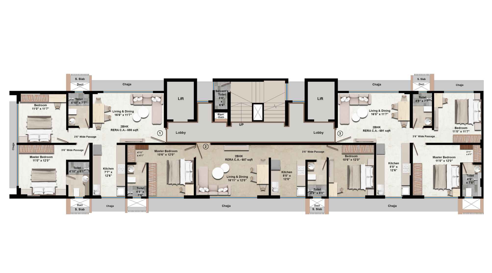 Samyakth-Bliss-Typical-Floor-Plan-2-BHKs