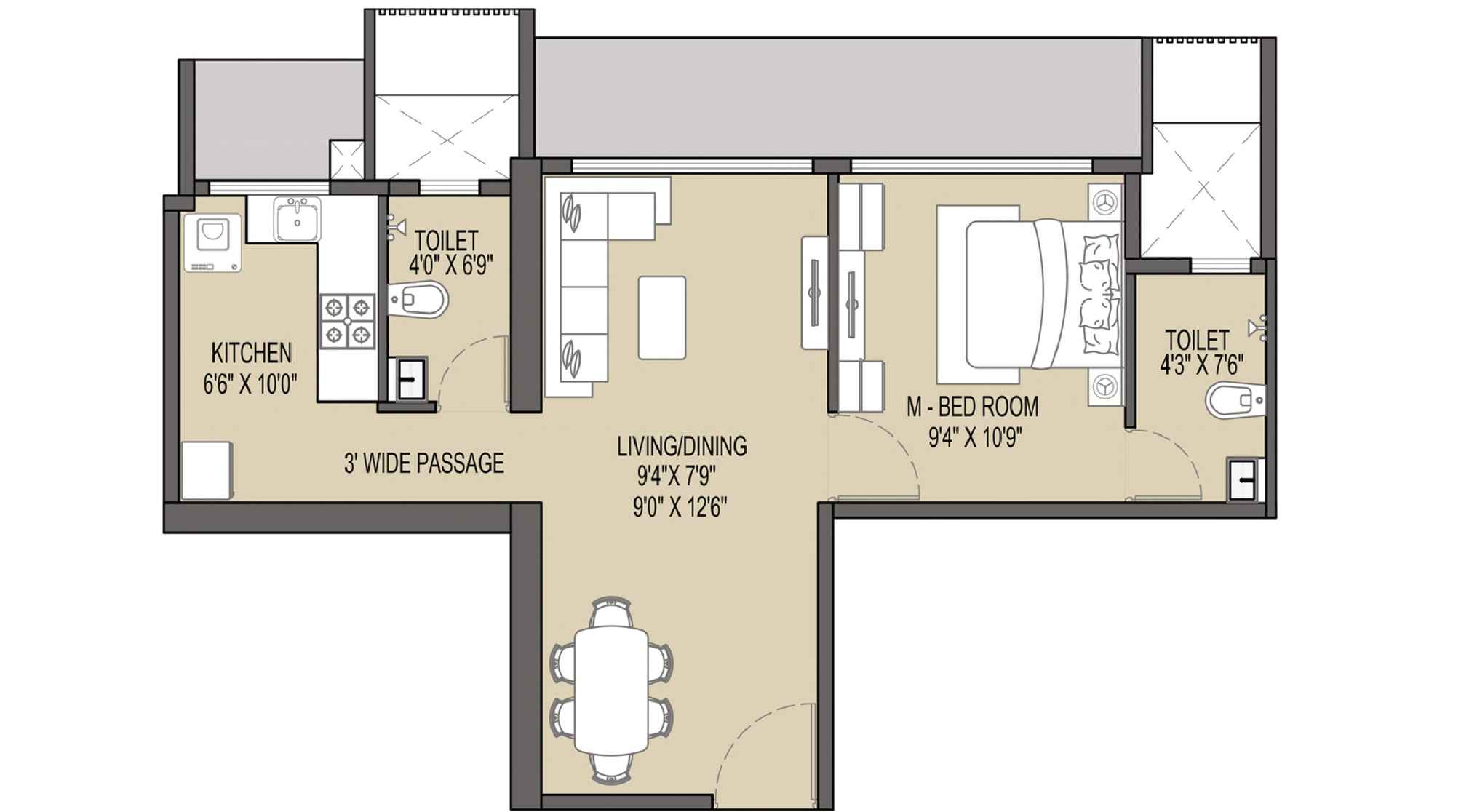 Ajmera-Downtown-floor-plan-1-BHK-440-SQ.FT