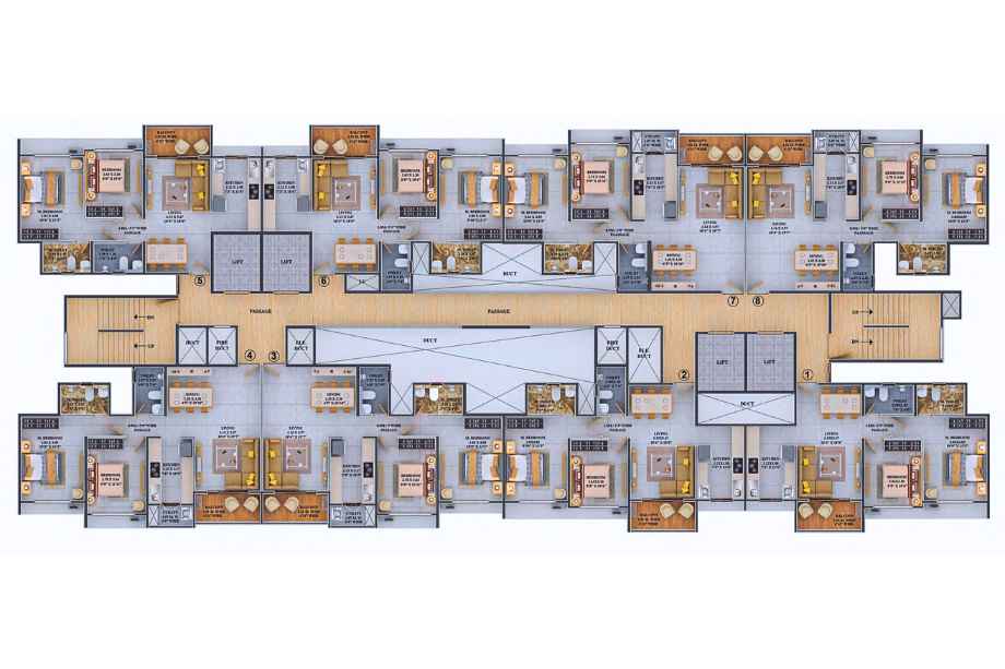 Dosti-Greenscapes-Floor-Plan-Wing A & B