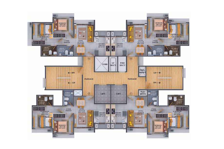 Dosti-Greenscapes-Floor-Plan-Wing C