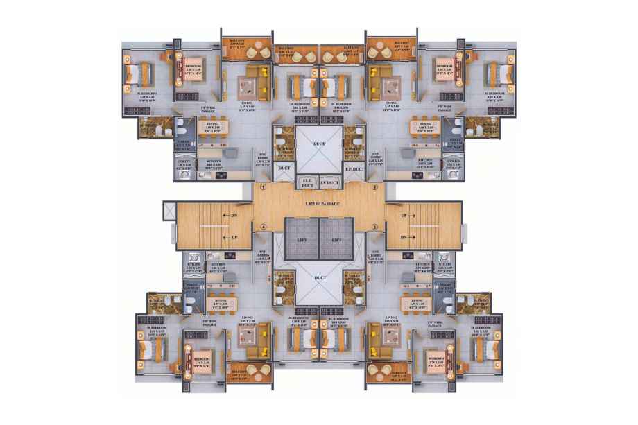 Dosti-Greenscapes-Floor-Plan-Wing D